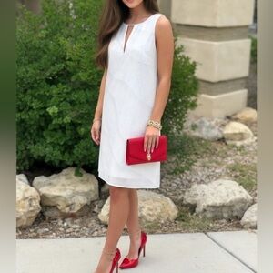 BCBG Whisper White/Golden Dress sz L
